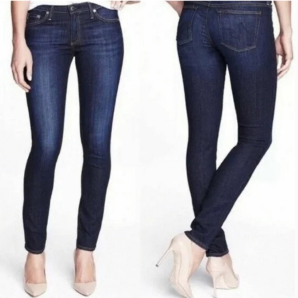 AG Adriano Goldschmied blue the Stilt Cigarette Leg denim jeans Sz 27